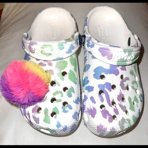 Girls Cheetah Crocs